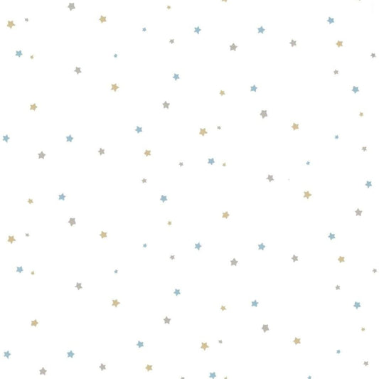 Noordwand Papel Pintado Mondo Baby Little Stars Azul Y Blanco_0