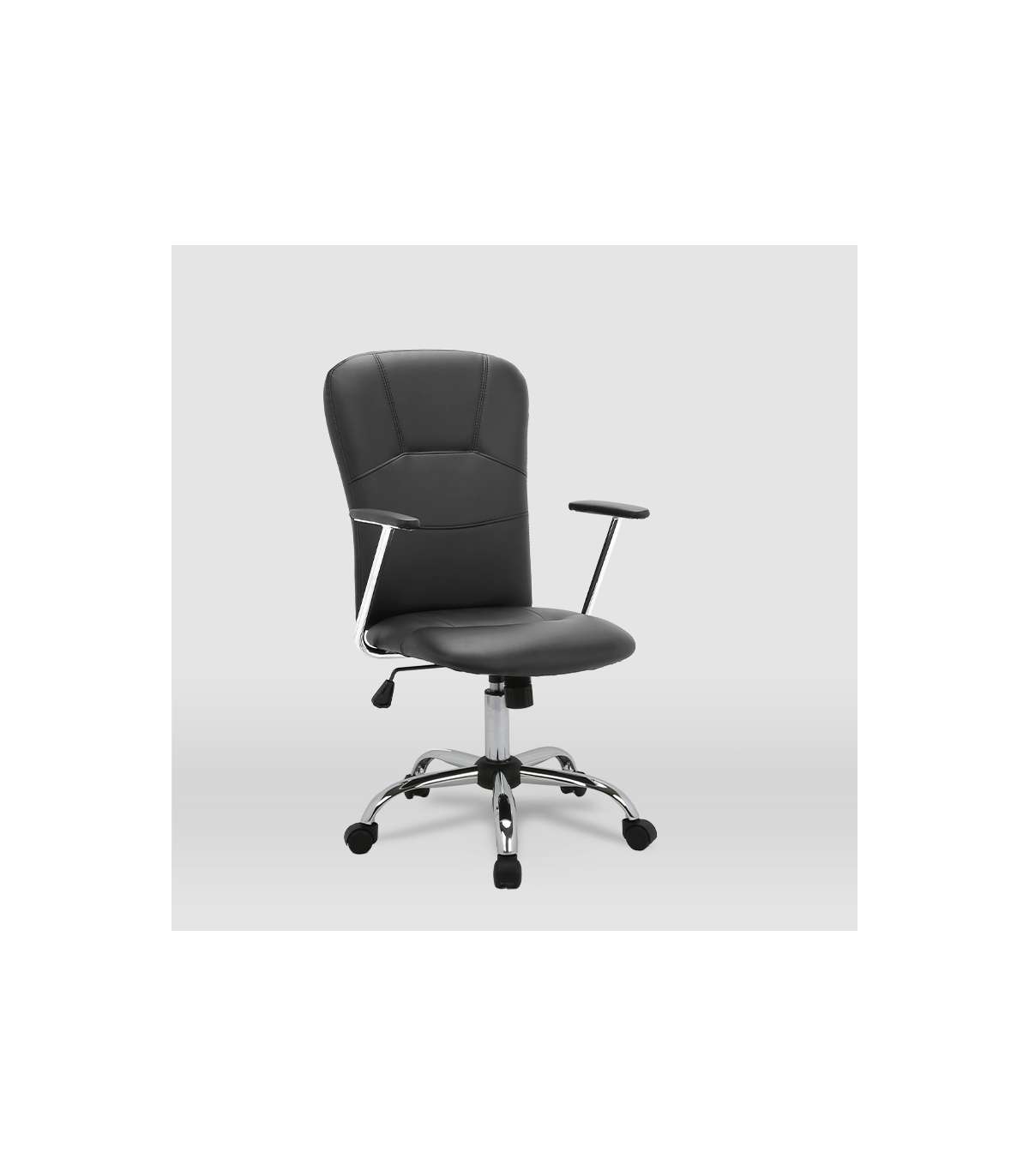 Silla De Oficina Magali Acabado Negro. Alto: 98.5/107.5cm Ancho: 56cm Fondo: 59cm._1