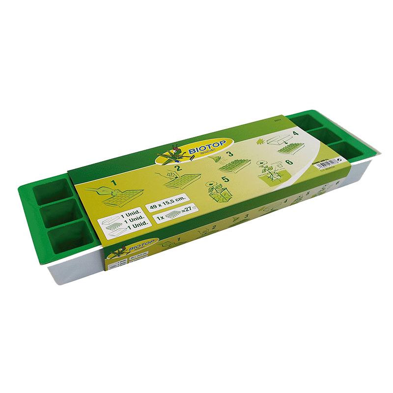 Kit semillero 27 macetas para ventana Biotop