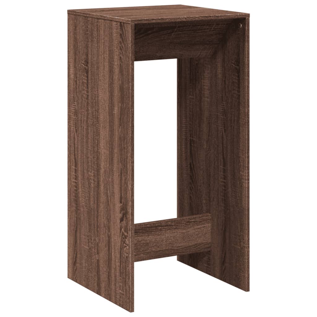 Mesa Alta De Bar Madera Ingeniería Marrón Roble 51x50x103,5 Cm_4