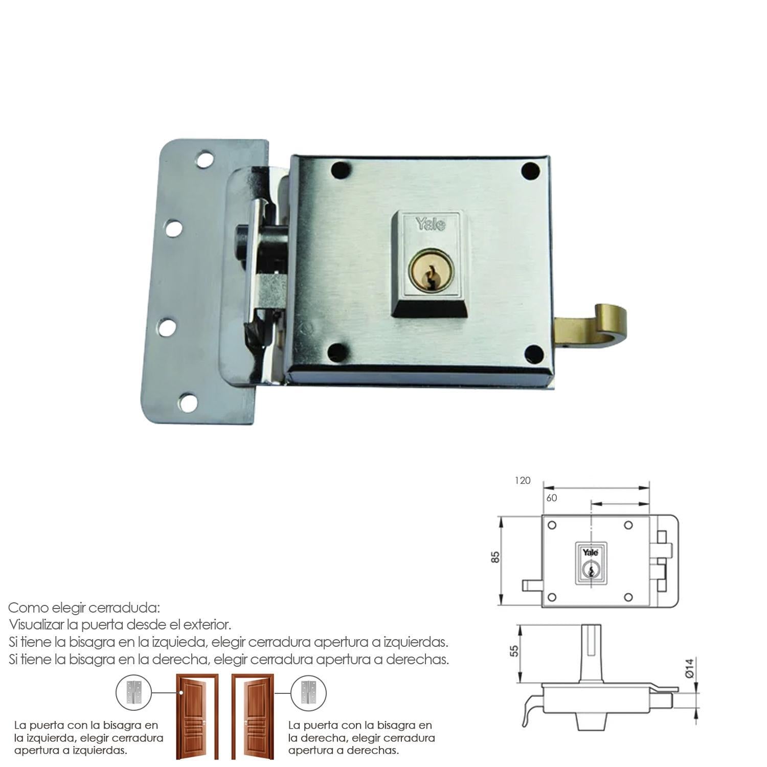 Cerradura Yale    6-12-hn/ Izquierda_1
