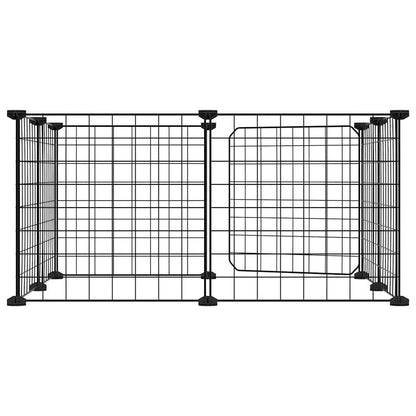 Vidaxl Jaula Para Mascotas De 8 Paneles Con Puerta De Acero, Color Negro, 35 X 35 Cm_4