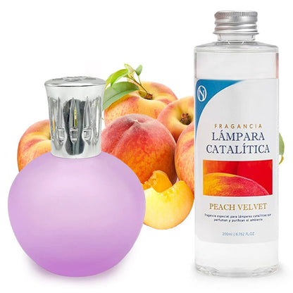 Lámpara Catalítica Fucsia Mate + Aroma Peach Velvet 200ml - Elimina Malos Olores, Impurezas Y Perfuma_0