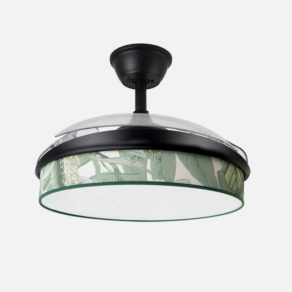Ventilador Dc Moda 72w Negro/hoja Verde 91d 3aspas 7200lm 3000k, 4000k, 6000k Remoto+ Memoria+ Temporizador_2