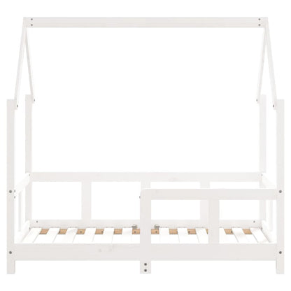 Vidaxl Estructura De Cama Para Niños Madera De Pino Blanco 70x140 Cm_3