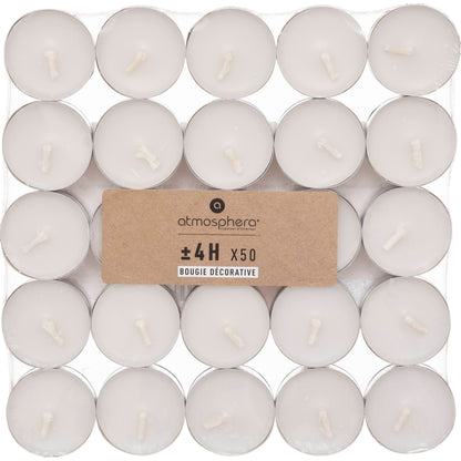 Well Home - Lote De 50 Velas Blancas Ø3,8cm