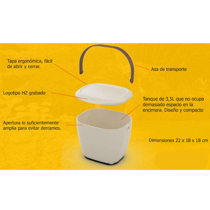 Cubo residuos orgánicos Kitchen Caddy Hozelock 3,5 L