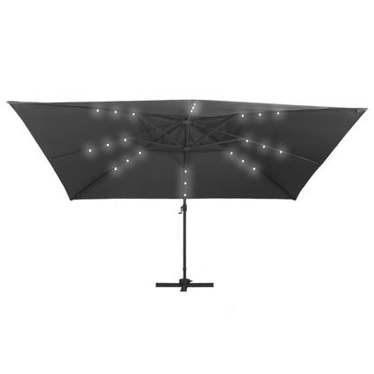 Vidaxl Sombrilla Voladiza Luces Led Poste Aluminio Antracita 4x3 M_3