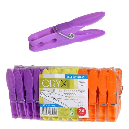 Pinzas Tender Ropa Plastico (pack 24 Piezas)_0