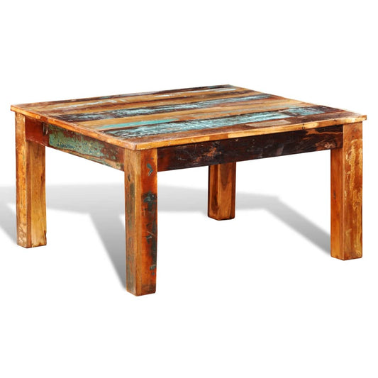 Mesa De Centro Cuadrada Madera Reciclada_0