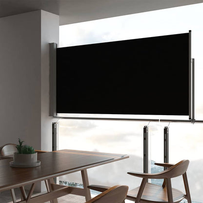 Vidaxl Toldo Lateral Retráctil Para Patio 120x300 Cm Negro_1