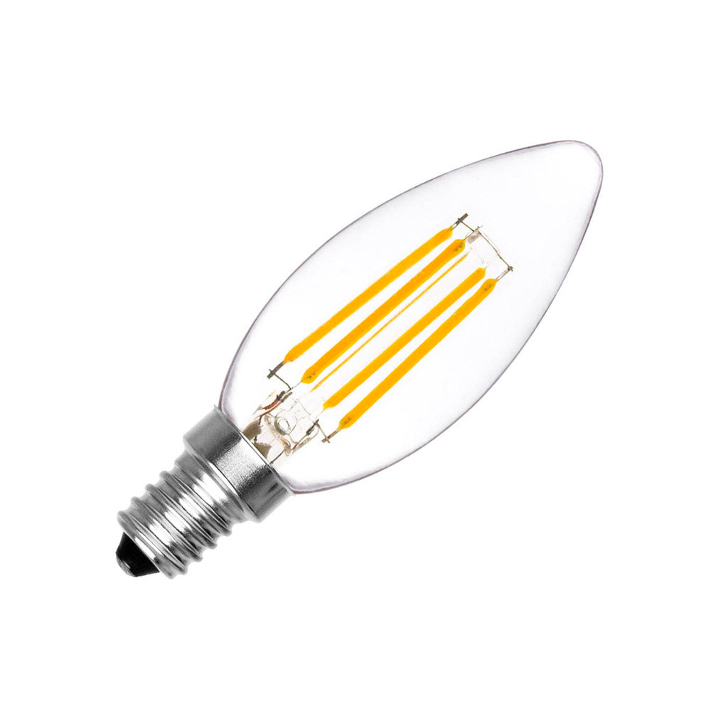 Bombilla Vela Filamento Led E14 Cob 4w, Blanco Frío_1