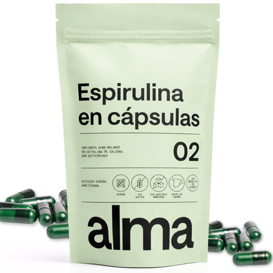 Alma® Espirulina En Capsulas 200 Uds (116 G) | Espirulina Comprimidos 100% Vegano, Sin Gluten Y Sin Azúcares Añadidos_0
