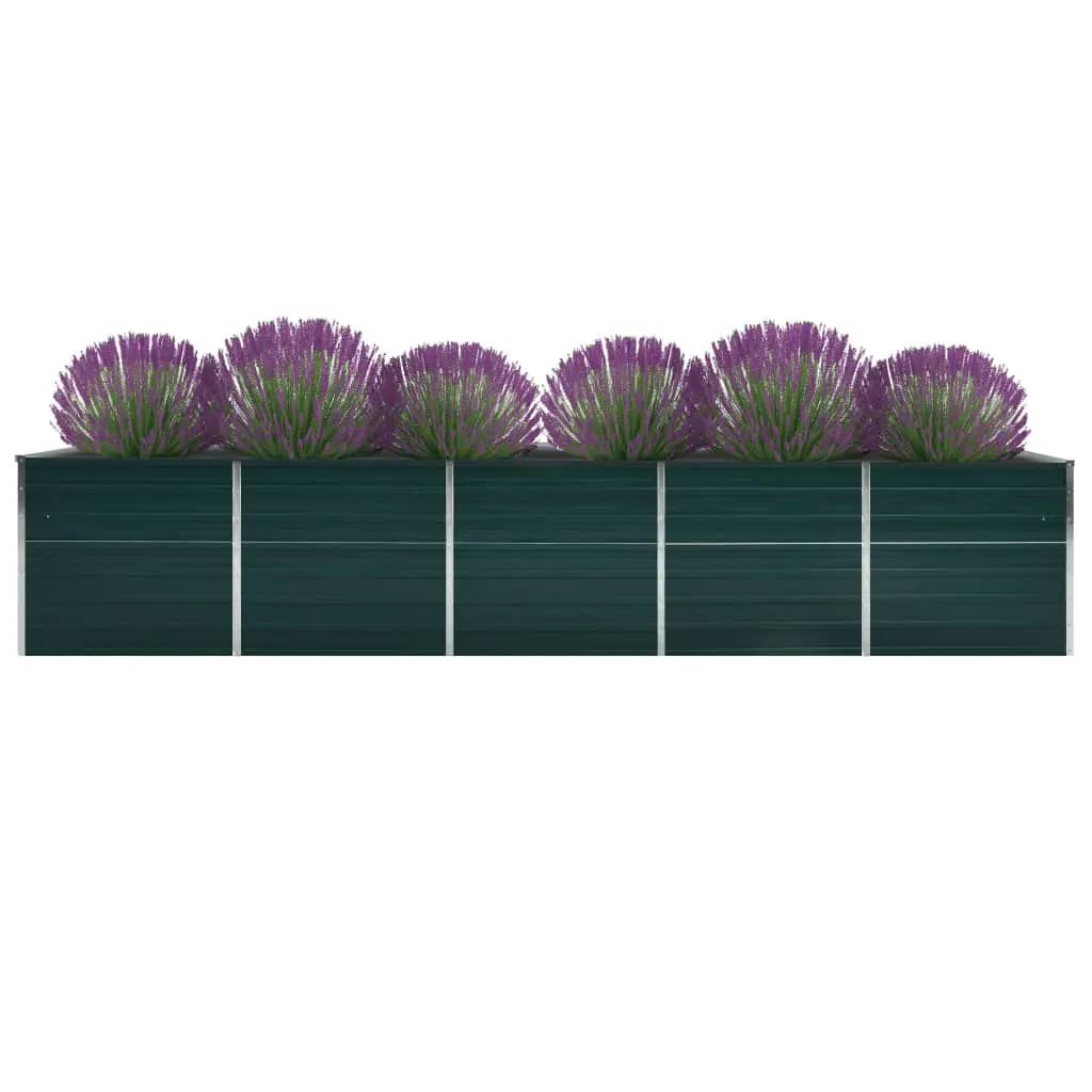 Arriate De Acero Galvanizado Verde 400x80x45 Cm_0