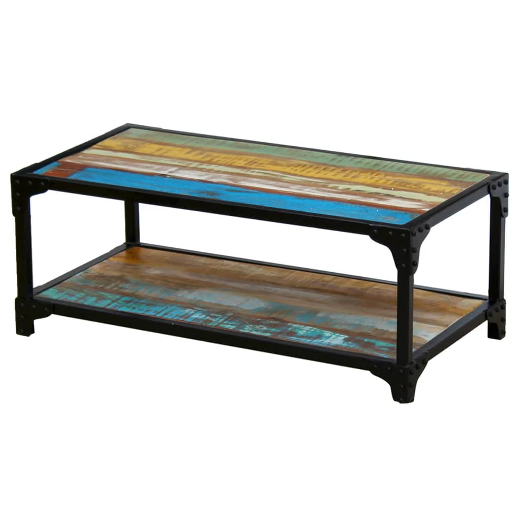 Mesa De Centro Madera Maciza Reciclada_1
