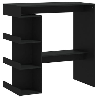 Mesa Bar Estante Almacenaje Contrachapada Negro 100x50x101,5 Cm_0