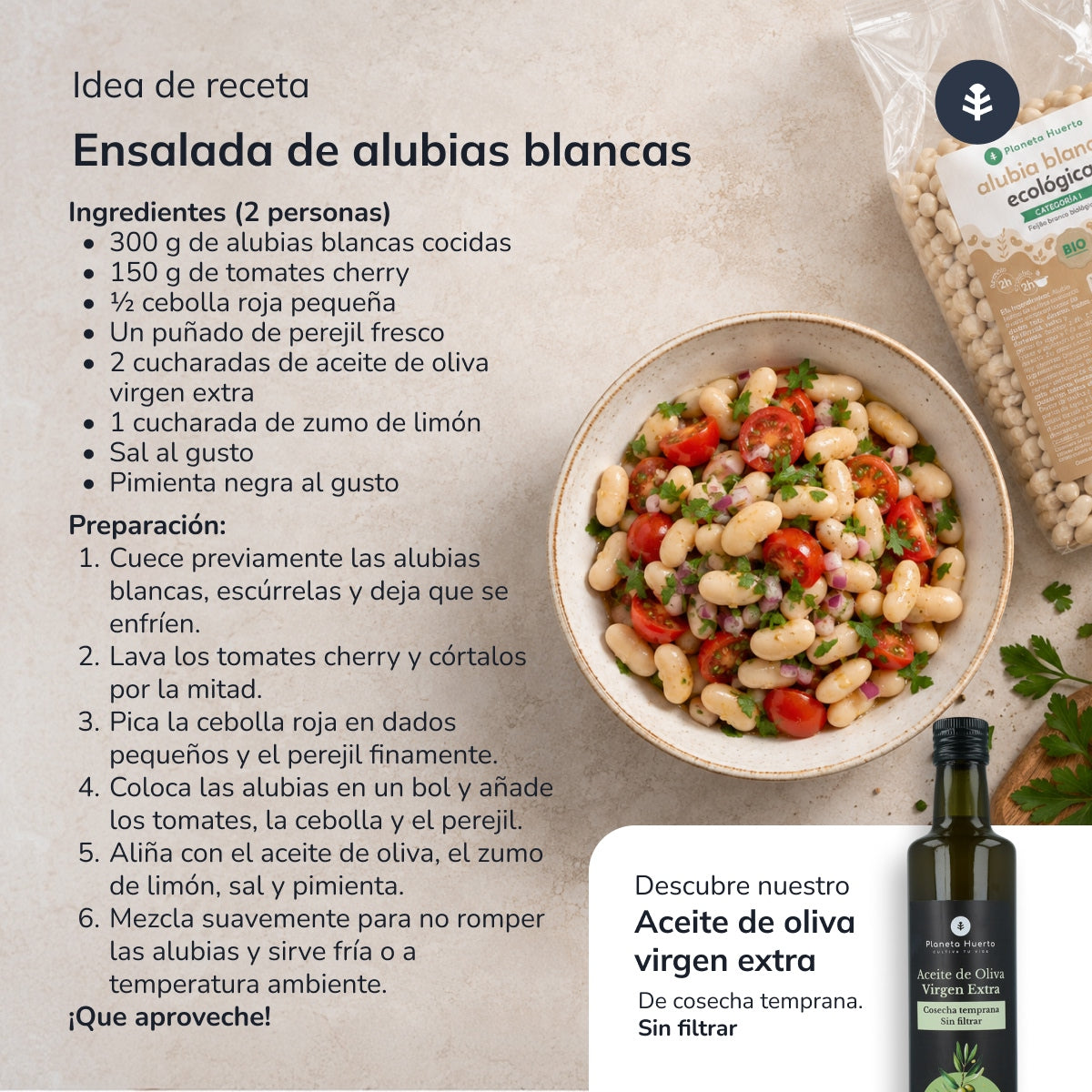 Alubia blanca ECO Planeta Huerto 500 g