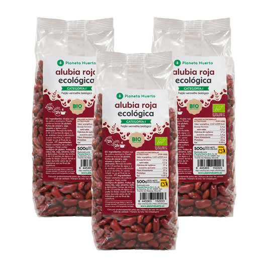 Pack 3x Alubia Roja ECO Planeta Huerto 500 g