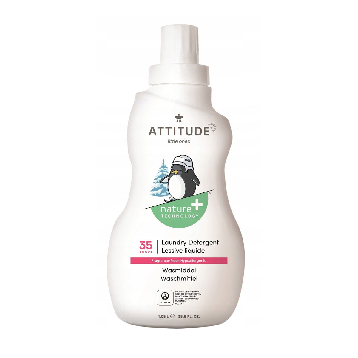 Detergente Sin Perfume lavadoras líquido Attitude 1,04 L