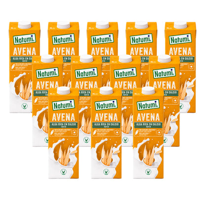 Pack 12x Bebida Avena Rica en Calcio Natumi 1 L