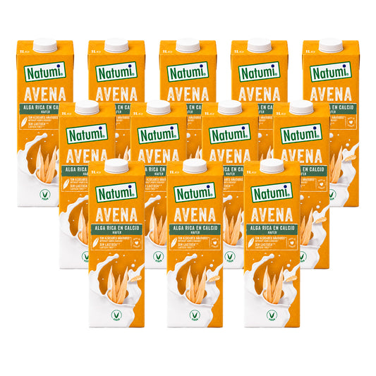 Pack 12x Bebida Avena Rica en Calcio Natumi 1 L