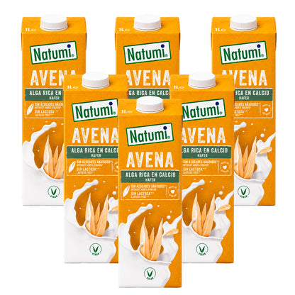 Pack 6 uds Bebida Avena Rica en Calcio Natumi 1 L