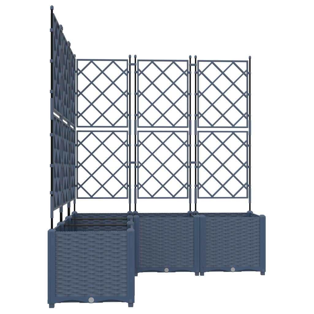 Vidaxl Maceta De Jardín Con Enrejado 5 Pcs Gris 120 X 120 X 143 Cm Pp_3