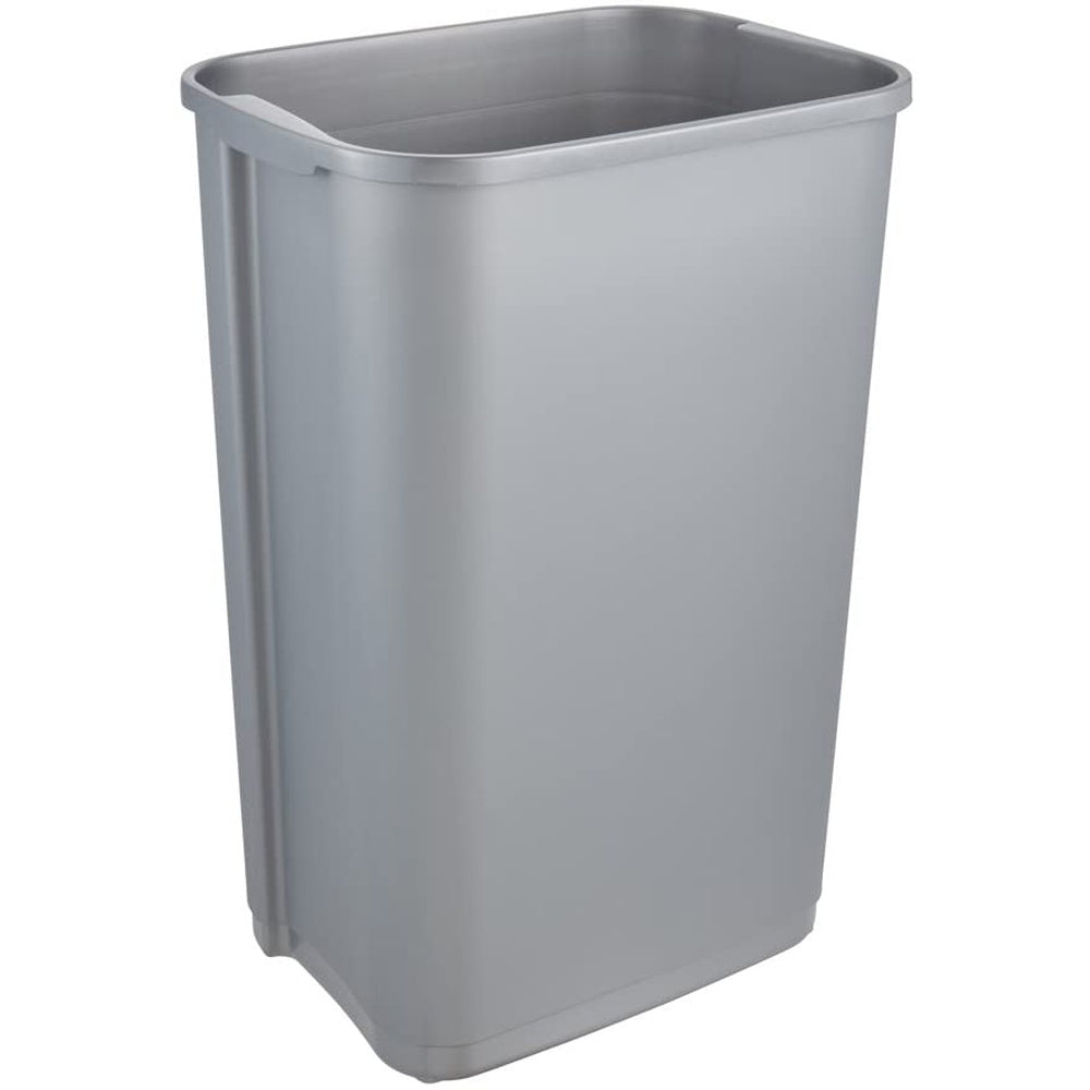 Cubo De Basura Con Tapa Basculante, 50 L, Swantje, Plateado
