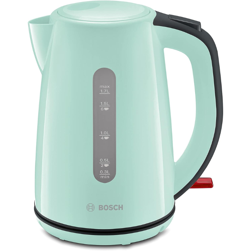 Hervidor De Agua Bosch Twk7502 1,7 L Gris, Turquesa 2200 W_0