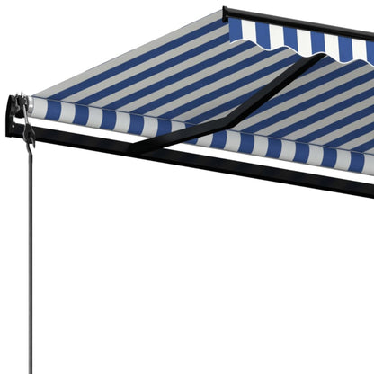 Toldo Automático Retráctil Azul Y Blanco 400x350 Cm_4