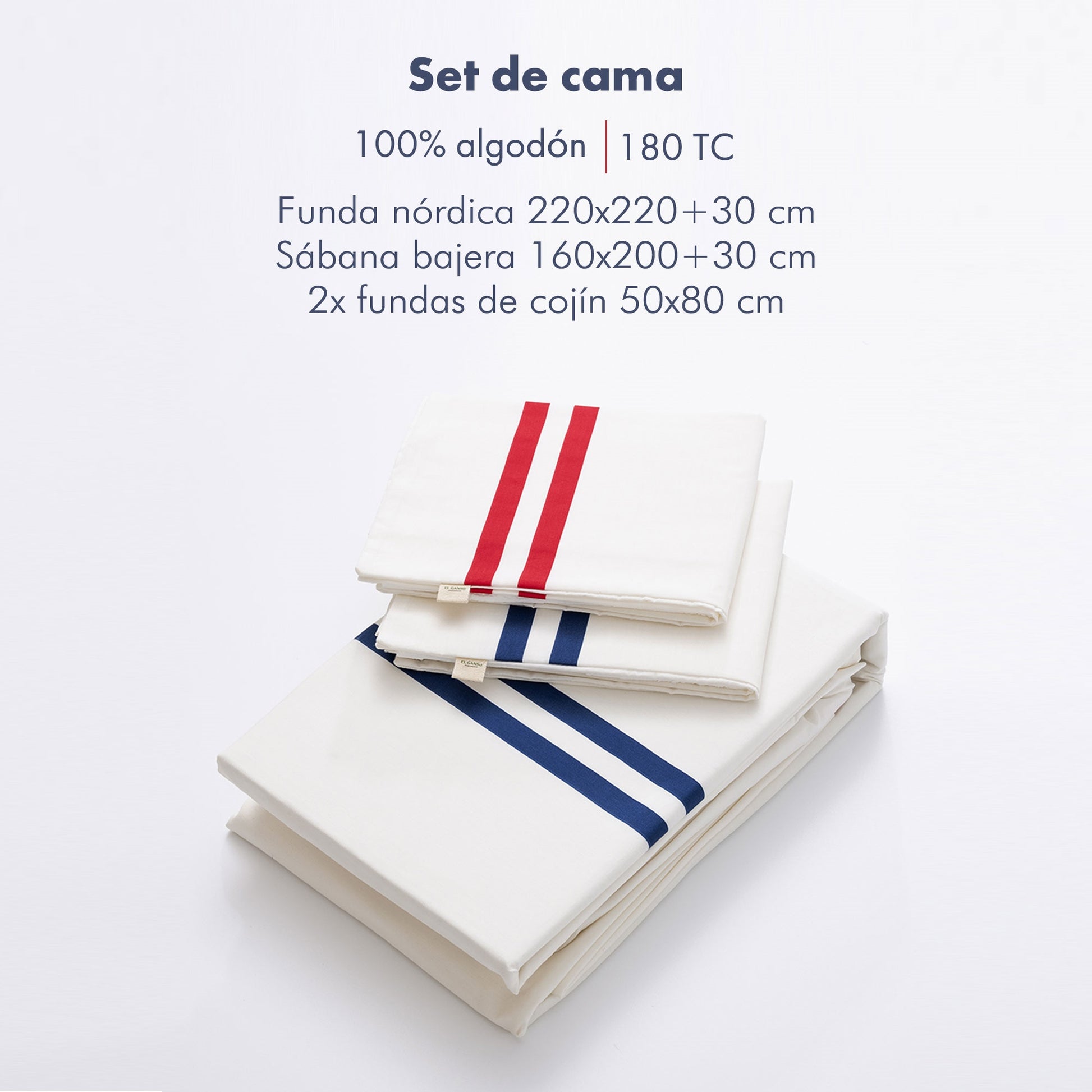 Juego De 4pzs Doble Crudo 100% Algodón 180tc. Ideal Para Un Descanso Superior.