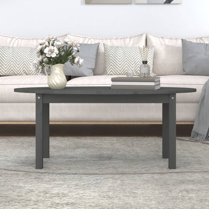 Mesa De Centro De Madera Maciza De Pino Gris 110x55x45 Cm_1