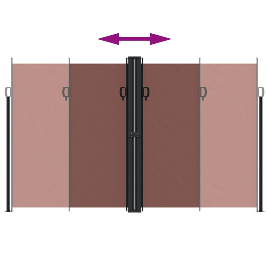 Vidaxl Toldo Lateral Retráctil Marrón 200x1200 Cm_4