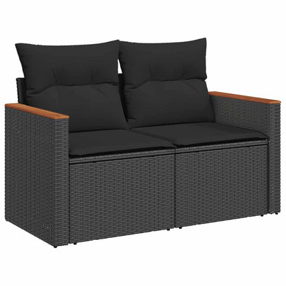 Set De Sofás De Jardín Y Cojines 8 Piezas Ratán Sintético Negro / Vetonek_5