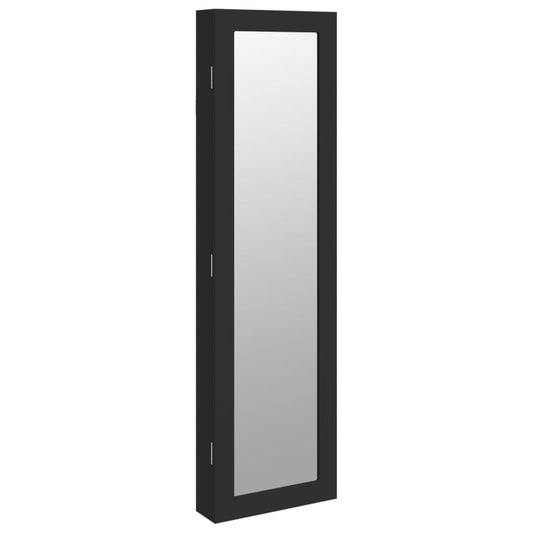 Vidaxl Espejo Con Joyero De Pared Negro 30x8,5x106 Cm_0