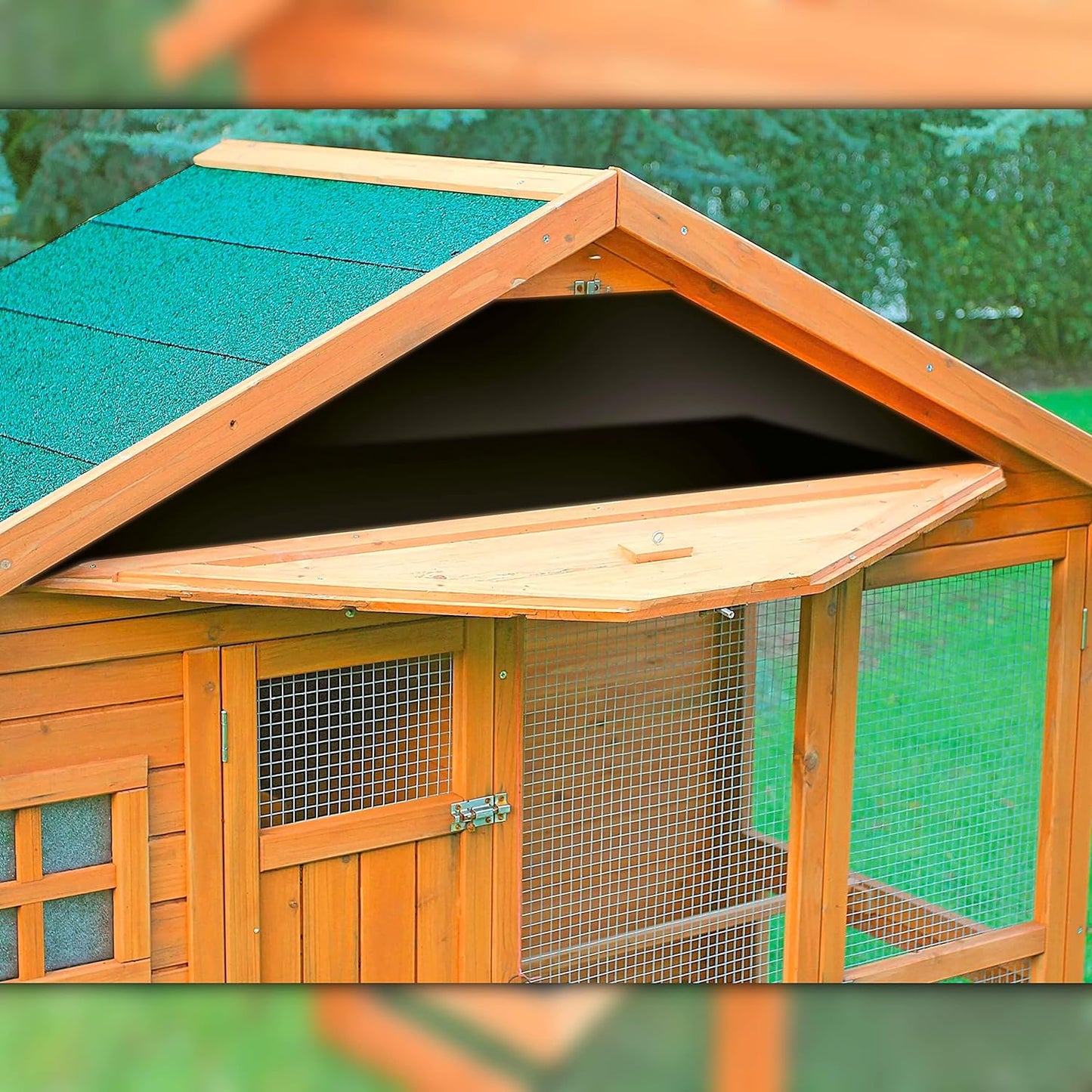 Gallinero Dakota Para 4-6 Gallinas - Gallinero Ideal Para Jardín - Ponedero, Parque, Bandeja De Excrementos Y Almacén_2