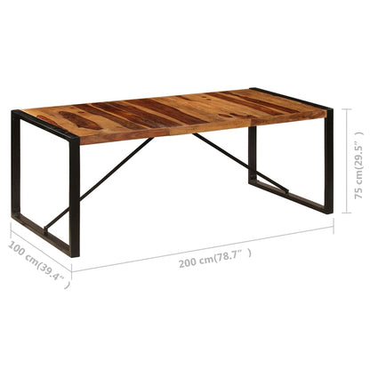 Mesa De Comedor De Madera Maciza De Sheesham 200x100x75 Cm_4