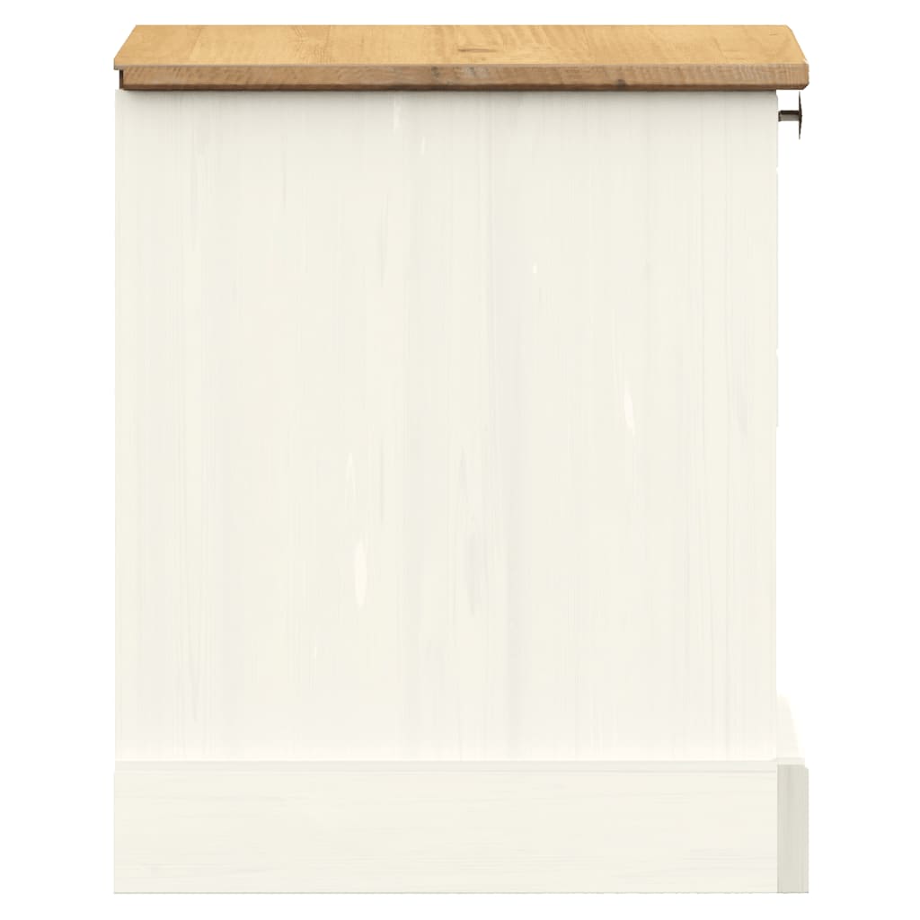 Mesita De Noche Vigo Madera Maciza De Pino Blanco 42x35x42 Cm_4