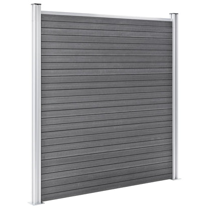 Set De Vallas 2 Cuadradas + 1 Oblicua Wpc Gris 446x186 Cm / Vetonek_1
