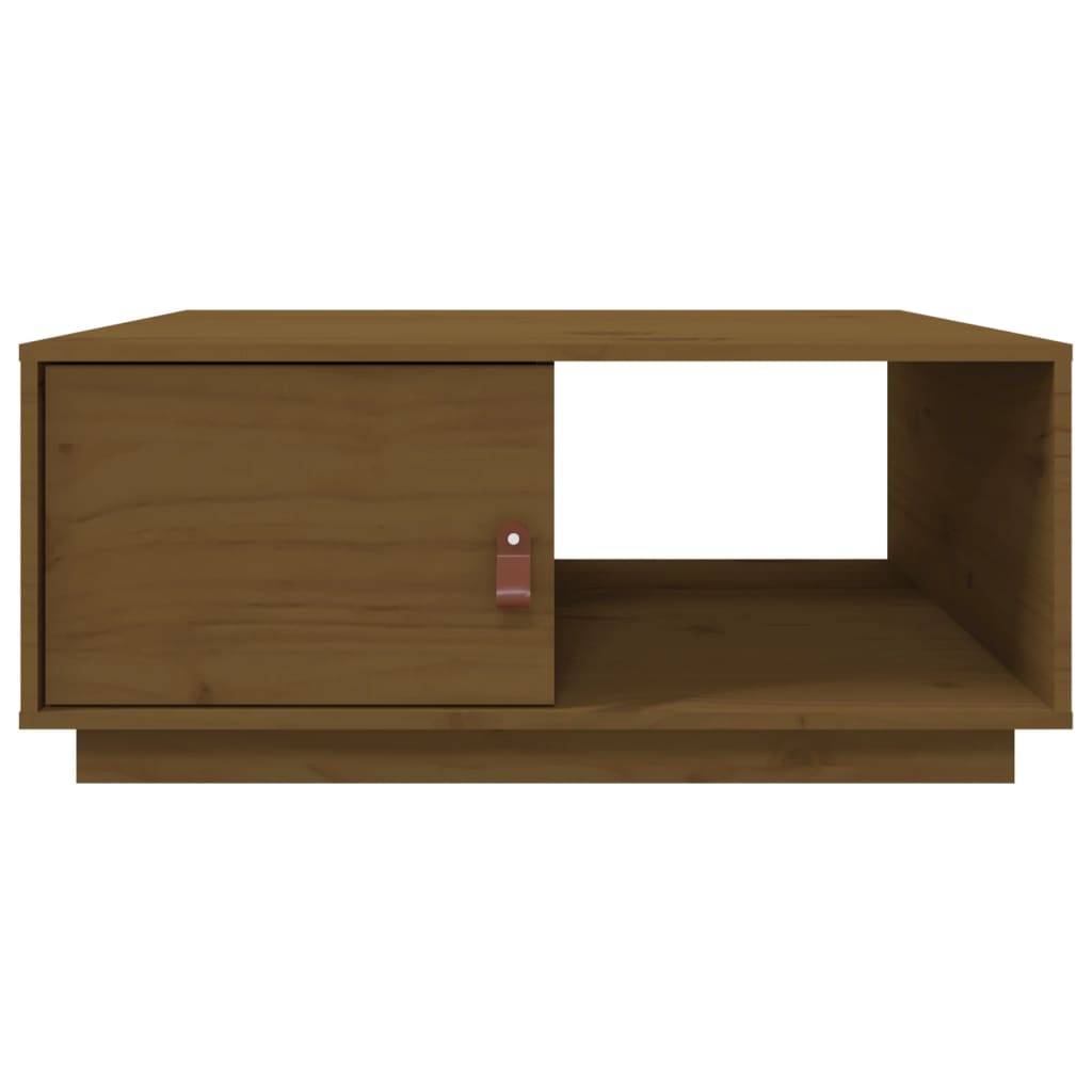 Mesa De Centro Madera Maciza De Pino Marrón Miel 80x50x35,5 Cm_4