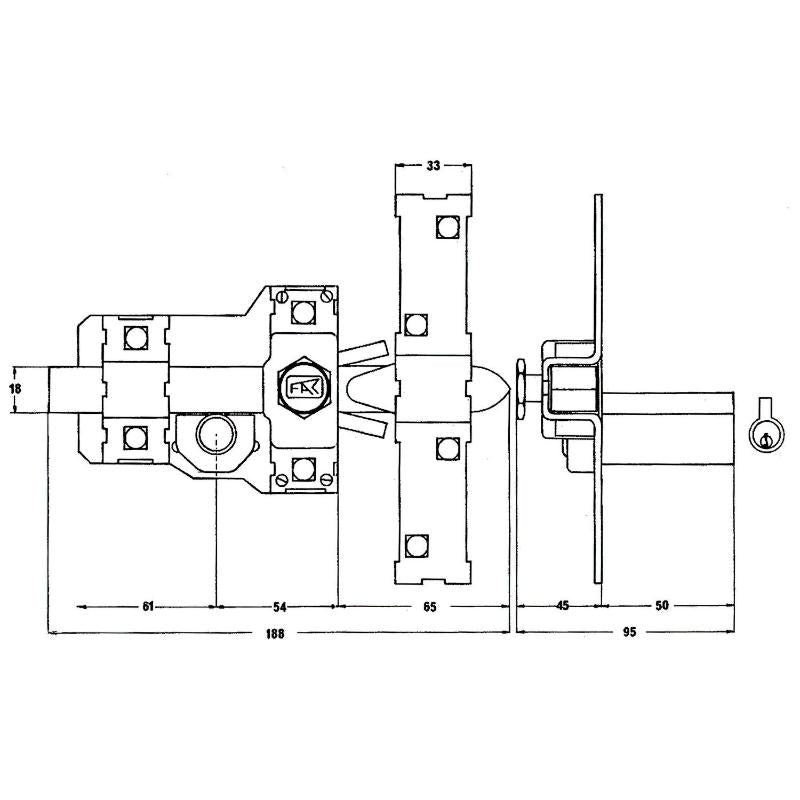 Cerrojo Fac 303-l/115-p/ Derecha_1