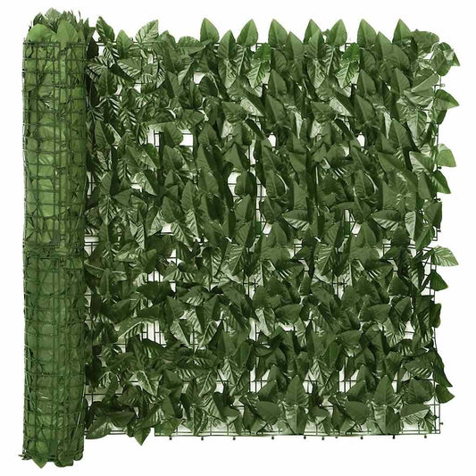 Vidaxl Toldo Para Balcón Con Hojas Verde Oscuro 300x75 Cm_0