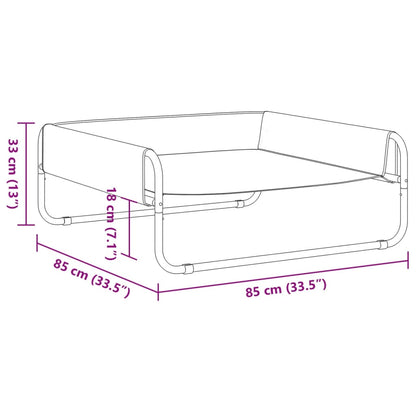 Cama Elevada Para Perros Tela Oxford Y Acero Gris Antracita / Vetonek_2