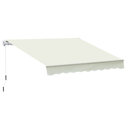 Outsunny Toldo Manual Con Brazo Articulado De Aluminio 4x2,5m Blanco_0