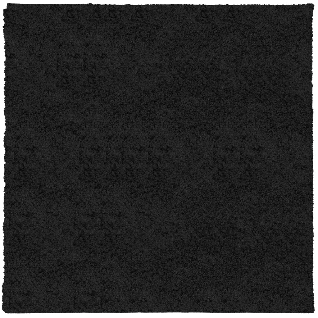 Vidaxl Alfombra Peluda De Pelo Largo Moderna Pamplona Negra 200x200 Cm_0