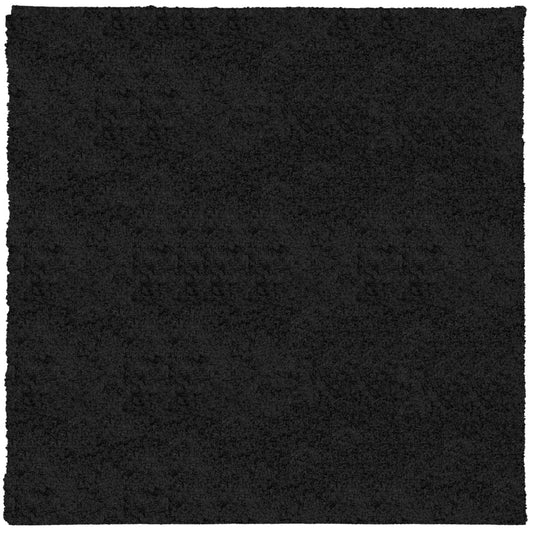 Vidaxl Alfombra Peluda De Pelo Largo Moderna Pamplona Negra 200x200 Cm_0
