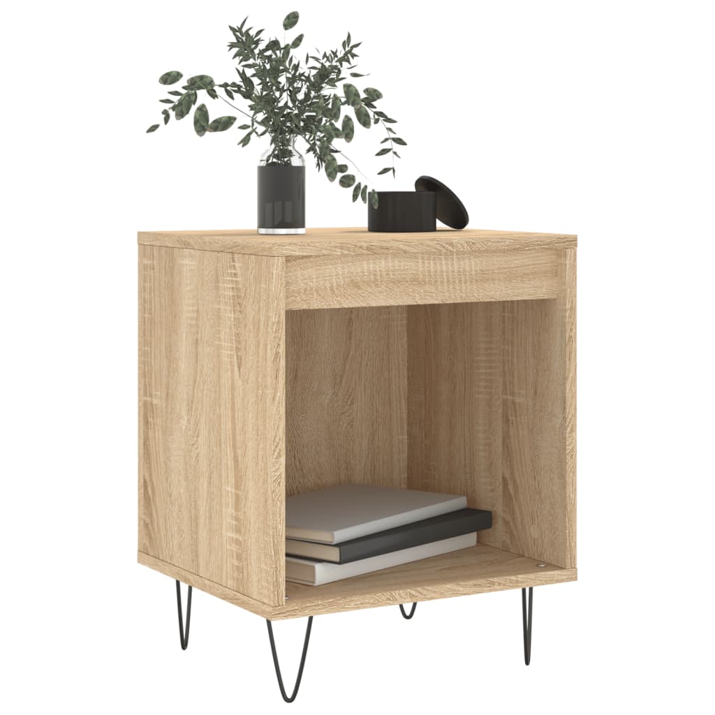 Mesita De Noche Madera De Ingeniería Roble Sonoma 40x35x50 Cm_1