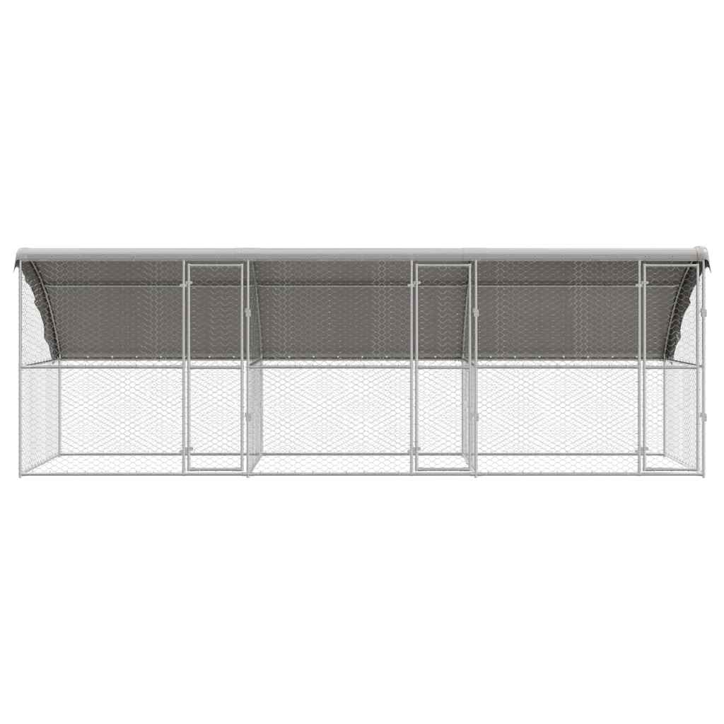 Refugio Para Perros 3 Pcs Plateado 6 X 2 X 2 M_3