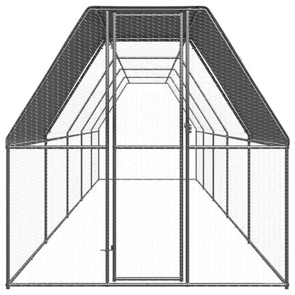Vidaxl Jaula Gallinero De Acero Galvanizado 2x10x2 M_1