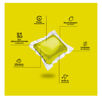 Lavavajillas en Gel  Eco  Flopp 16 cápsulas